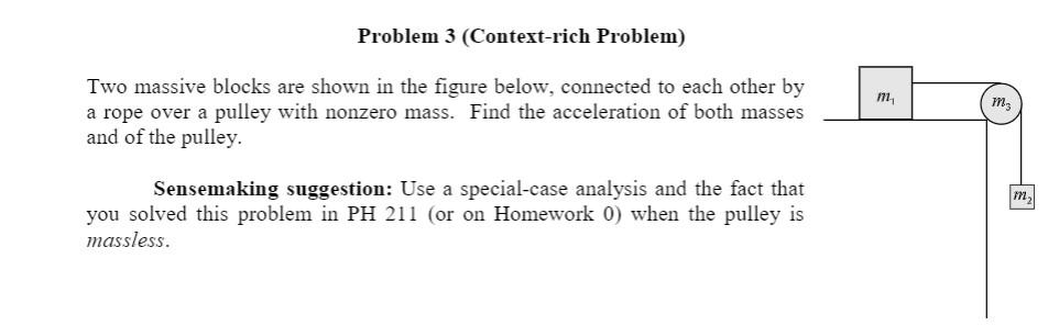 Solved Problem 3 Context Rich Problem M Two Massive Blocks 3731