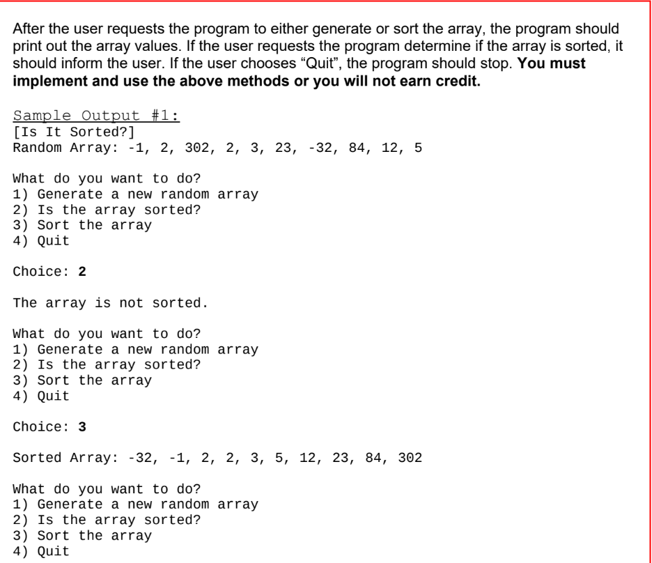 assignment 6 array statistics