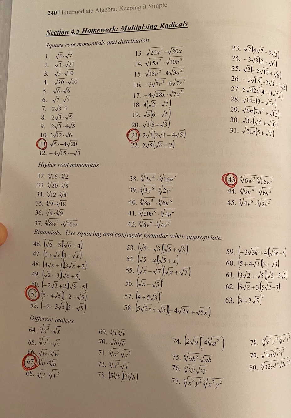 Solved 240 Intermediate Algebra Keeping It Simple 23 24 Chegg Com