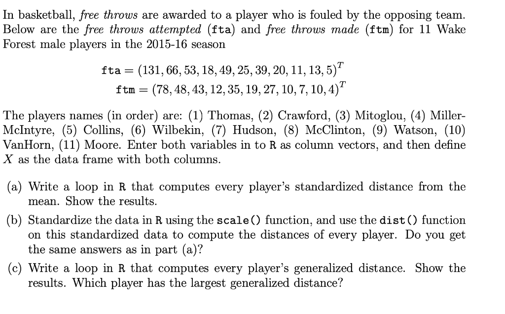 Solved In basketball, free throws are awarded to a player