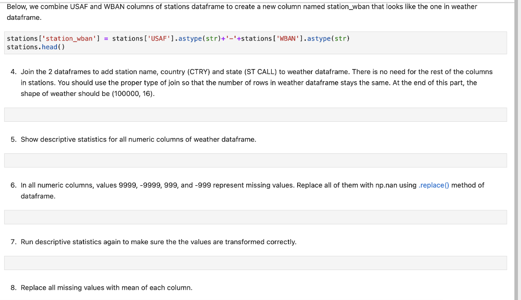 import pandas as pd weather = pd. | Chegg.com