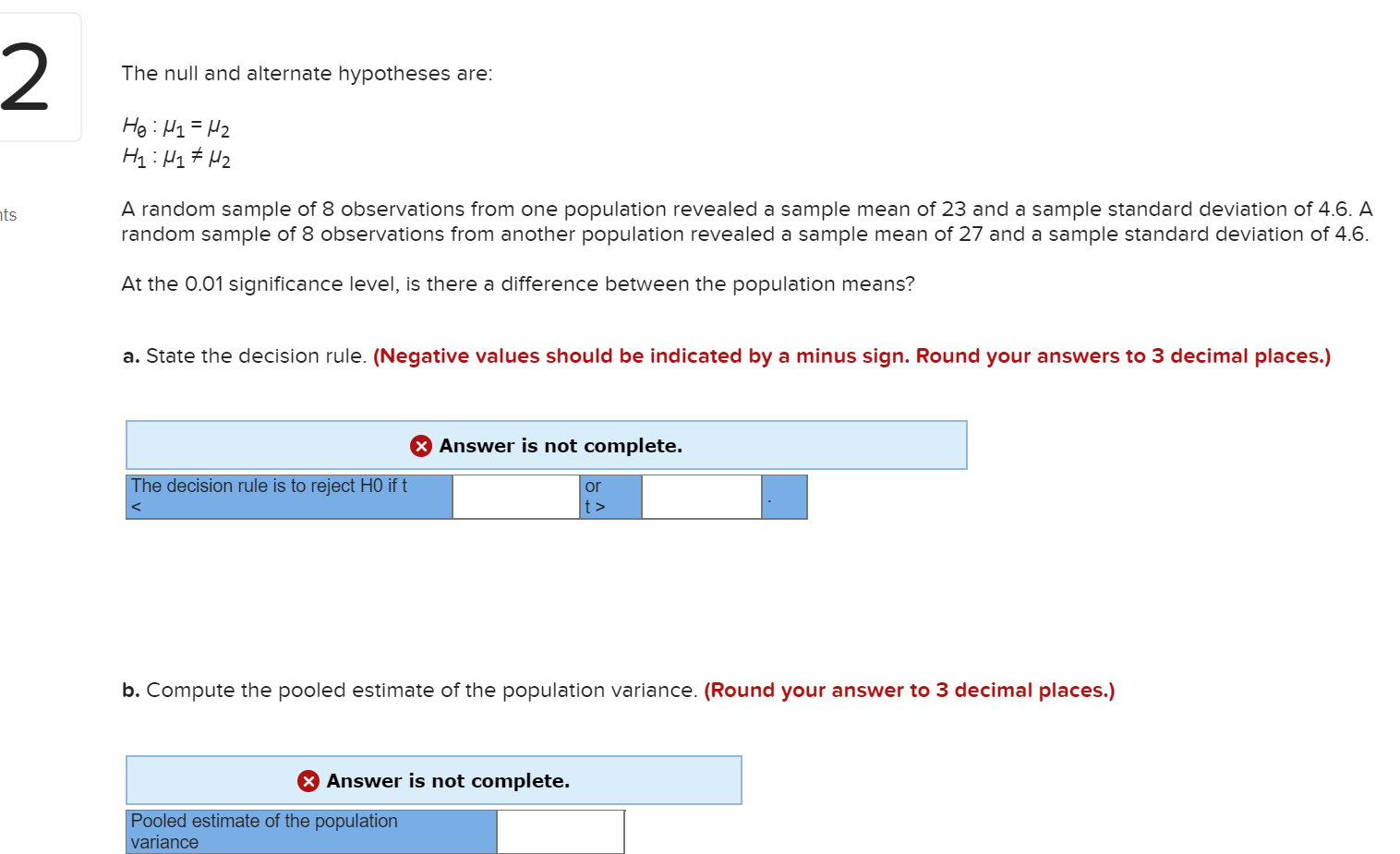 Solved A Sample Of 36 Observations Is Selected From One