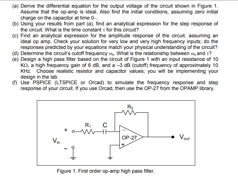 Solved (a) Derive the differential equation for the output | Chegg.com