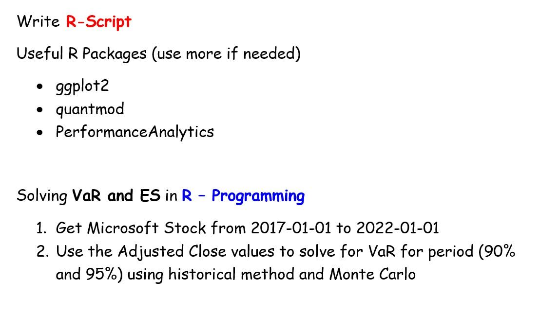 Solved Write R-Script Useful R Packages (use more if needed) | Chegg.com