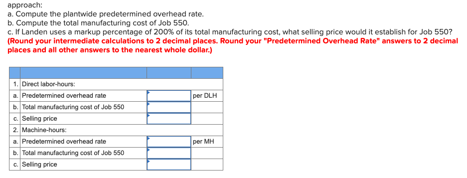 Solved Landen Corporation uses a job-order costing system. | Chegg.com