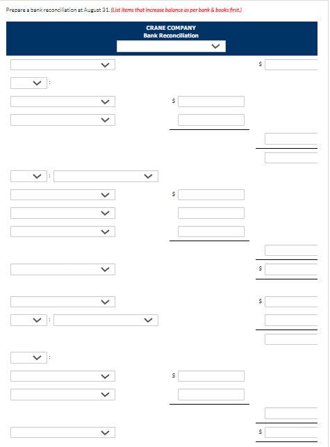 Solved I need help preparing the bank reconciliation. Please | Chegg.com