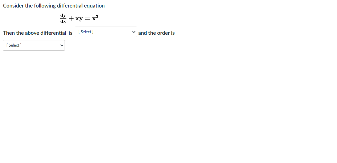 Solved Consider the following differential equation dy dx + | Chegg.com