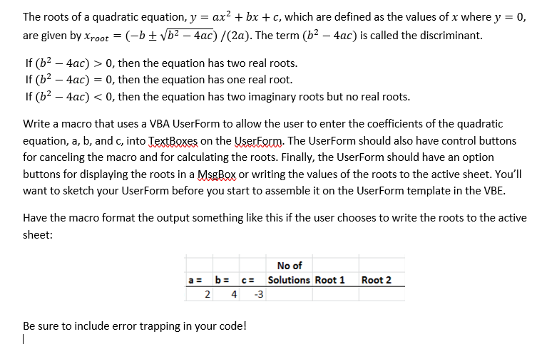 The Roots Of A Quadratic Equation Y Ax2 Bx Chegg Com