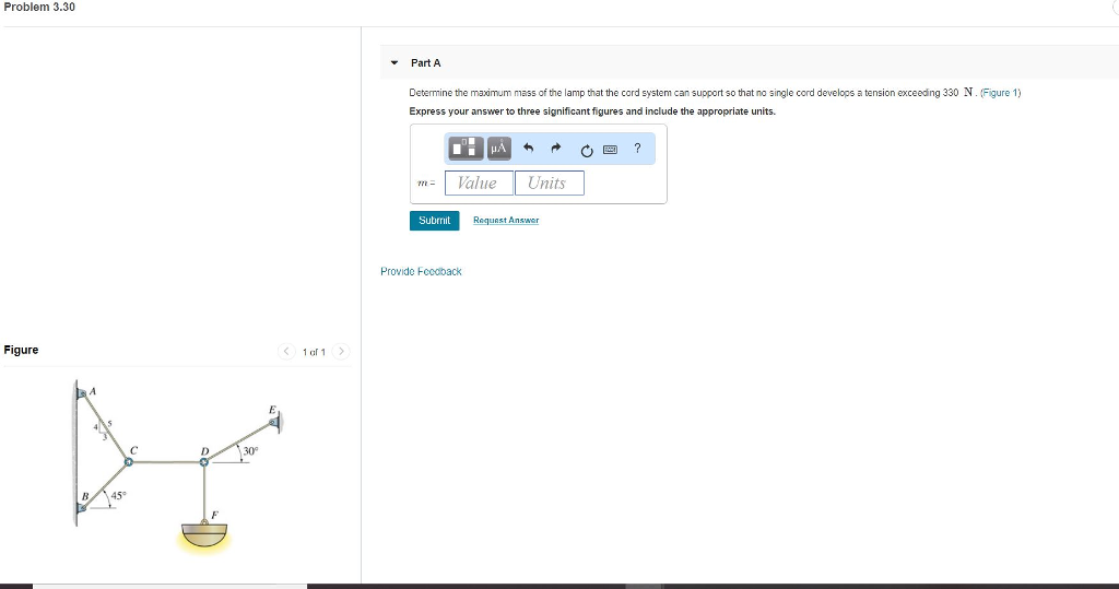 Solved Problem 3.30 Part A Determine the maximum mass of the | Chegg.com