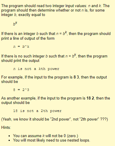 Solved The program should read two integer input values: n | Chegg.com