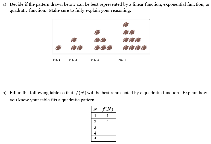 Solved a.) ﻿Decide if the pattern in the picture can be best | Chegg.com