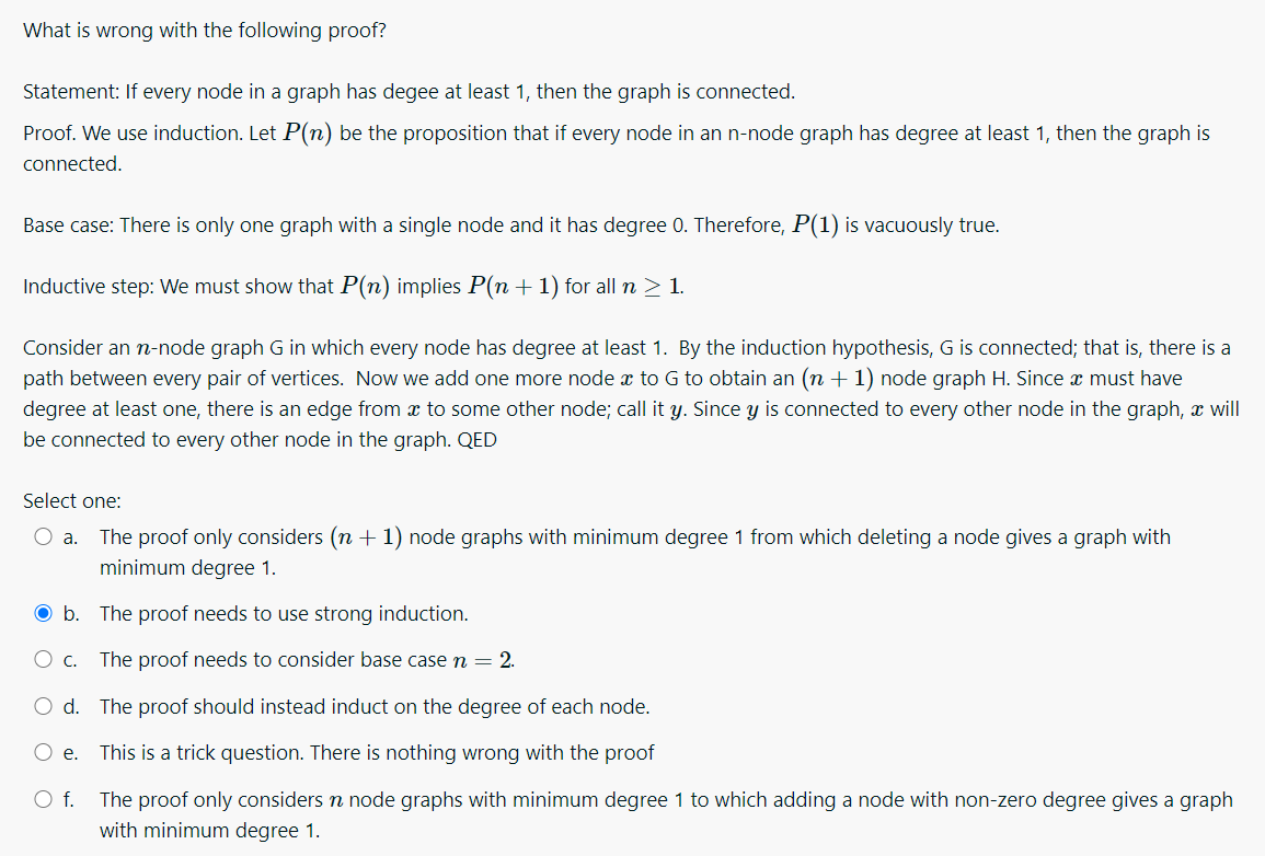 Solved What Is Wrong With The Following Proof Statement If Chegg