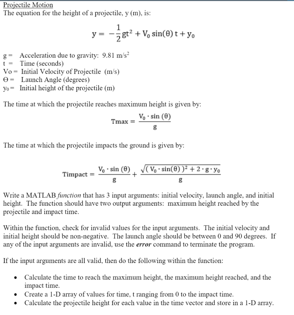 solved-projectile-motion-the-equation-for-the-height-of-a-chegg