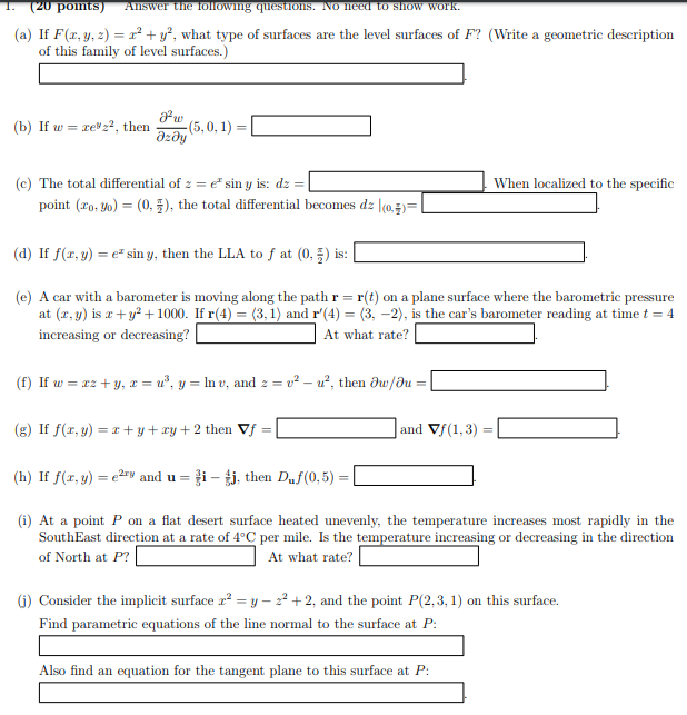 Solved Points Answer The Following Questions No Nee Chegg Com