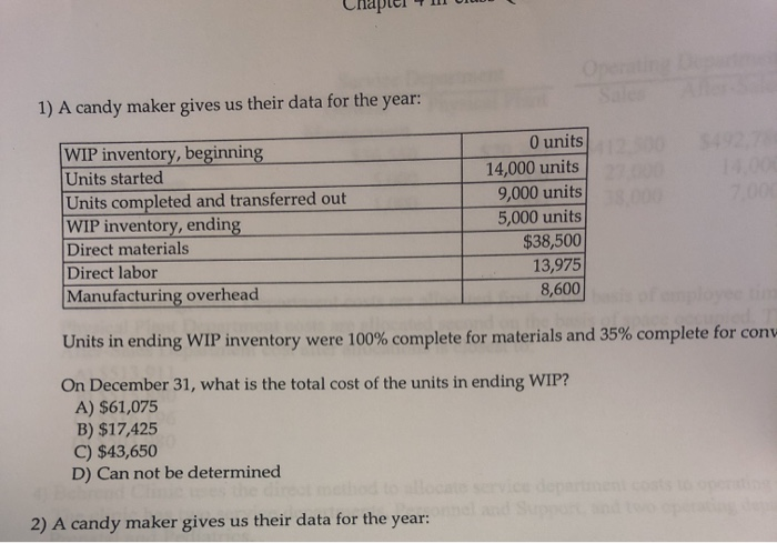 Solved Сары т- 1) A candy maker gives us their data for the | Chegg.com