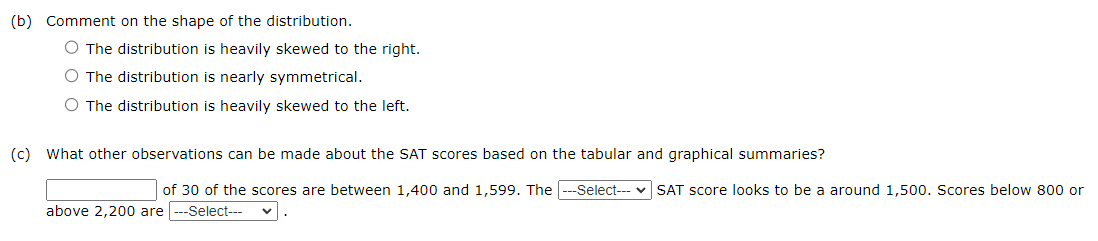 Solved The SAT is a standardized test used by many colleges | Chegg.com
