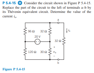 Solved P 5.4-15 ⊕ Consider the circuit shown in Figure P | Chegg.com