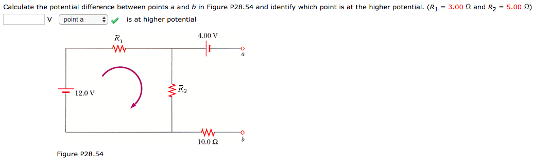 Solved ) Calculate the potential difference between points a | Chegg.com
