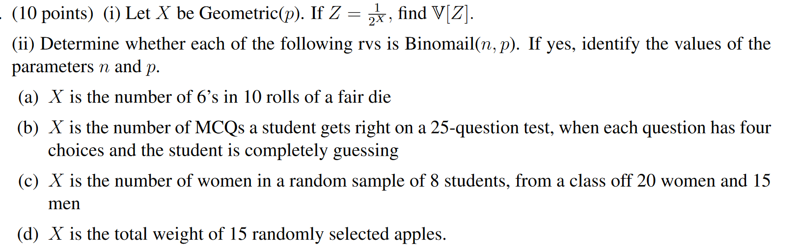 solved-10-points-i-let-x-be-geometric-p-if-z-2-chegg