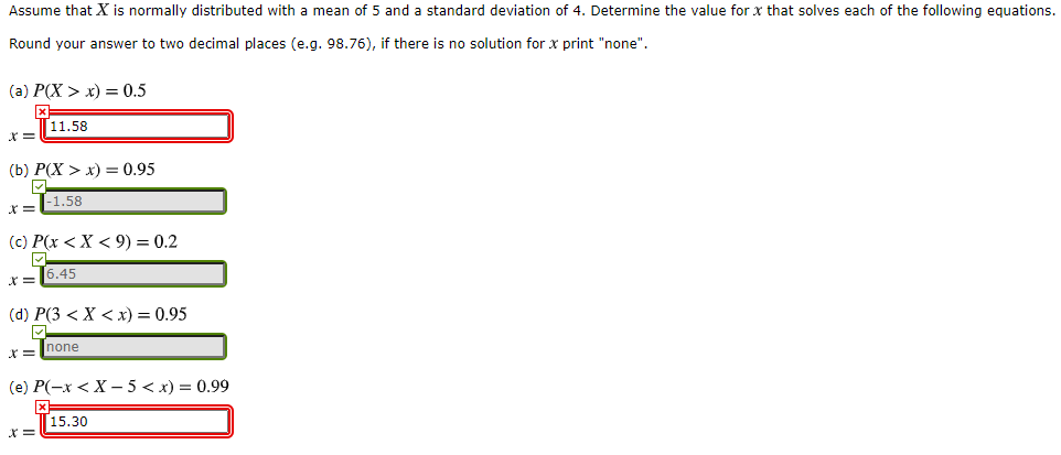 Solved Assume that X is normally distributed with a mean of | Chegg.com
