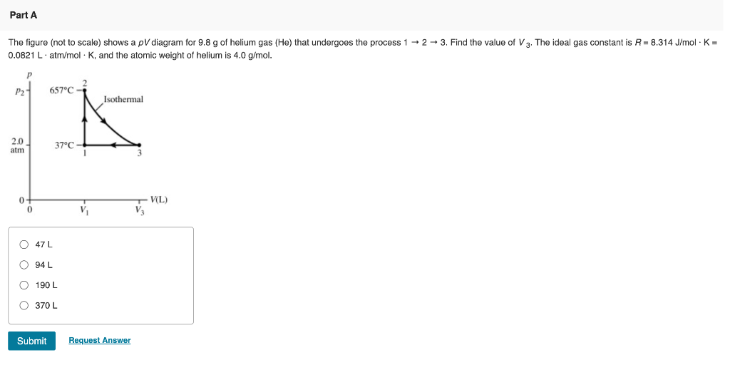 Solved Part A The Figure Not To Scale Shows A Pv Diagra Chegg Com