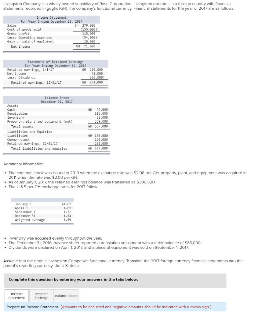 Solved Livingston Company is a wholly owned subsidiary of