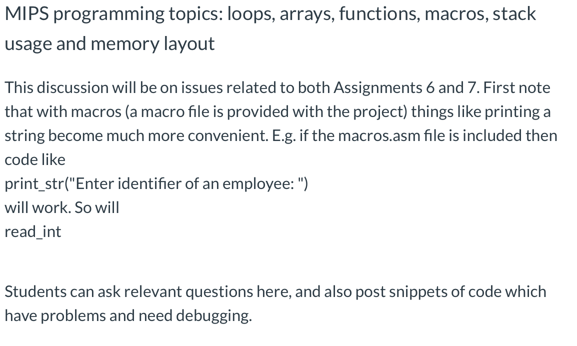 MIPS programming topics: loops, arrays, functions, | Chegg.com