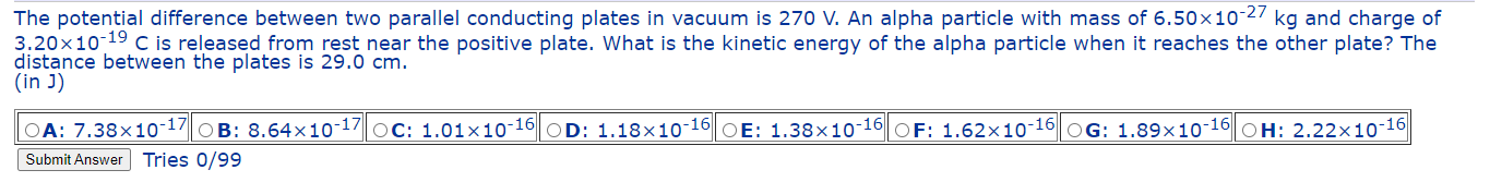 Solved The potential difference between two parallel | Chegg.com