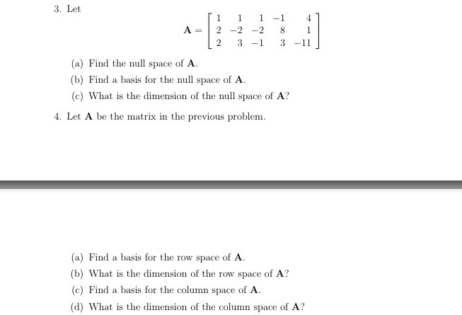 Solved Let A 1 2 2 1 2 3 1 2 1 1 8 3 4 1 11 Chegg