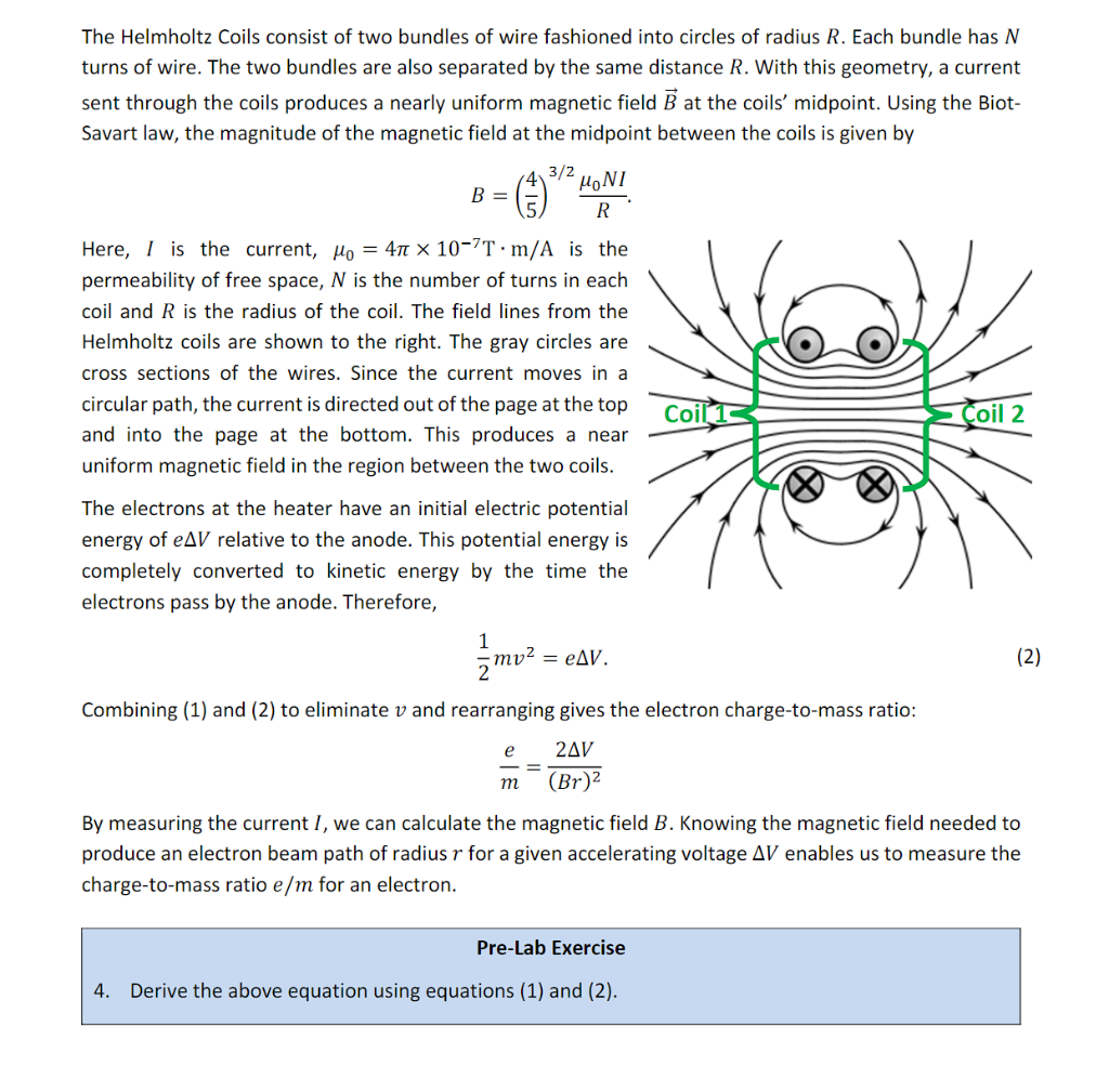 Solved The Helmholtz Coils Consist Of Two Bundles Of Wire | Chegg.com