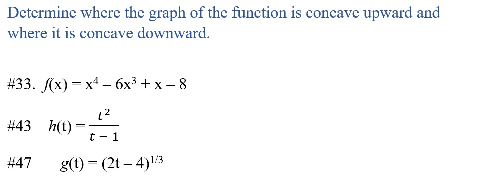 Solved Determine where the graph of the function is concave | Chegg.com