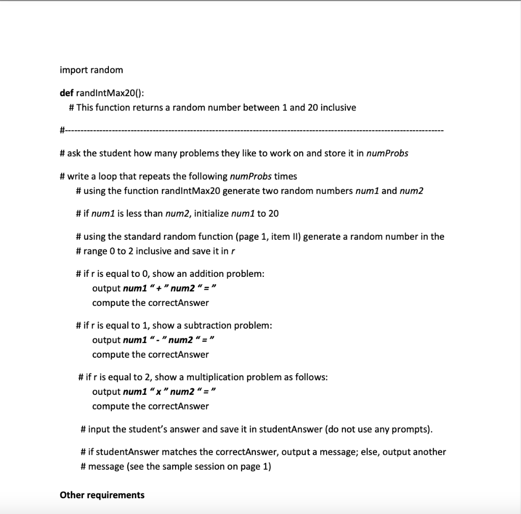 Solved A Tutorial Program for Basic Math We need a program | Chegg.com