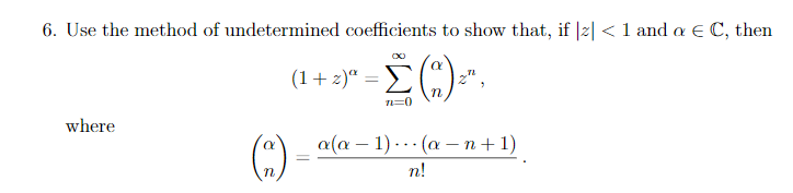 Solved 6. Use the method of undetermined coefficients to | Chegg.com