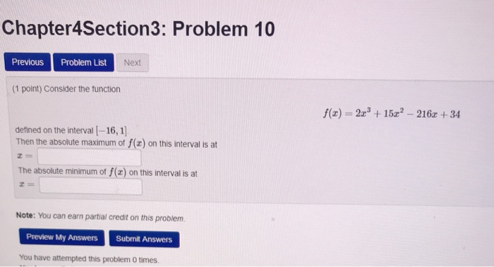 Solved Chapter4Section3: Problem 9 Previous Problem List | Chegg.com