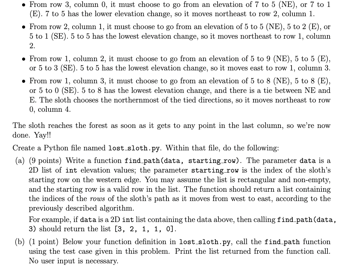 Solved - From Row 3 , Column 0, It Must Choose To Go From An | Chegg.com