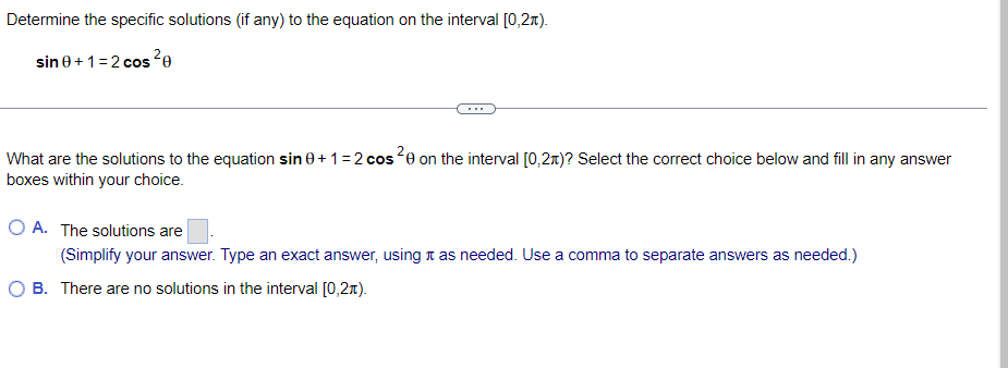 Solved Determine the specific solutions (if any) to the | Chegg.com