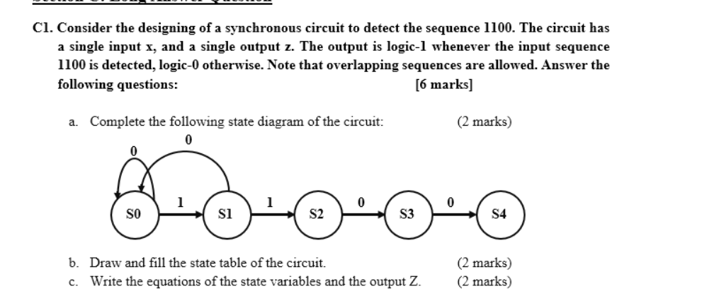 Solved Cl. Consider the designing of a synchronous circuit | Chegg.com