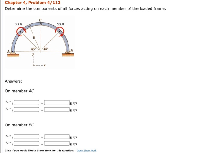Solved Determine the components of all forces acting on each | Chegg.com