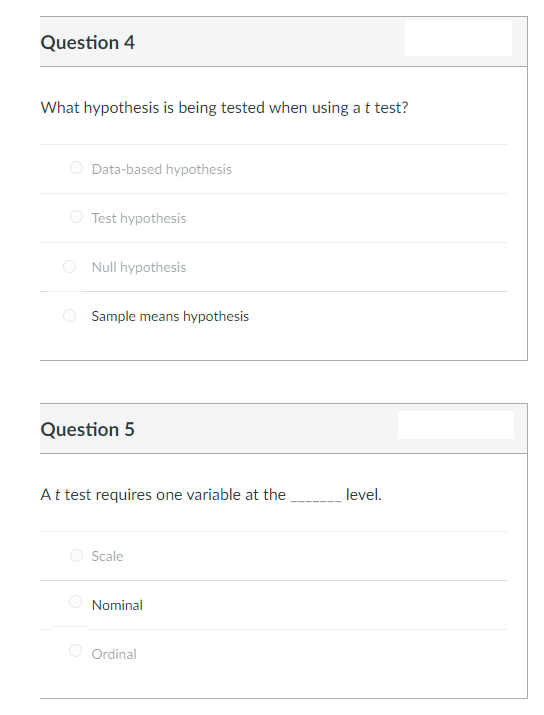 hypothesis test you use