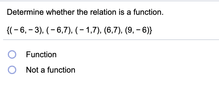 Solved Determine Whether The Relation Is A Function. | Chegg.com