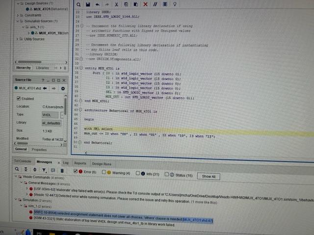 Solved I need help. Having trouble with line 47 ( with SEL | Chegg.com
