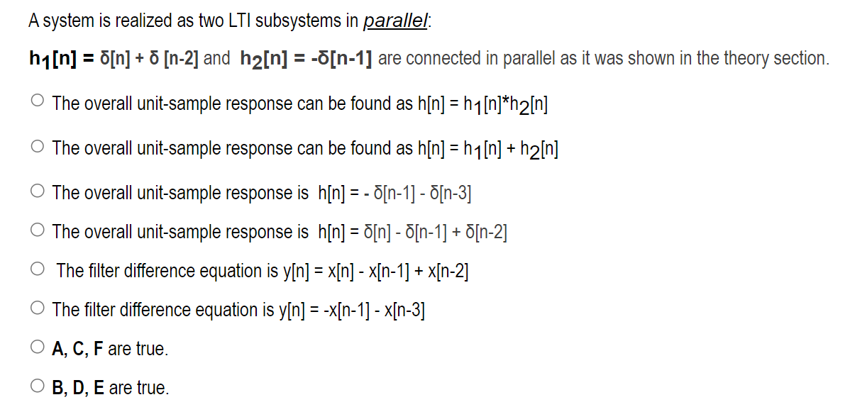 Solved A system is realized as two LTI subsystems in | Chegg.com