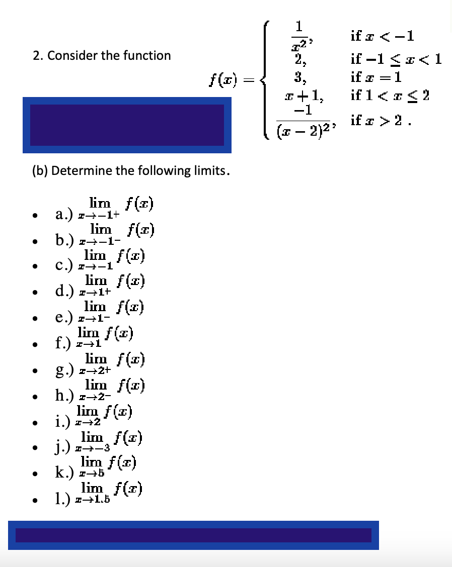 Solved 2. Consider the function | Chegg.com