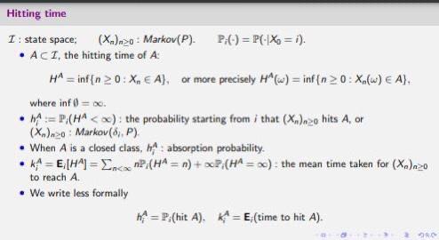 Hitting probabilities Theorem 11.2 The vector of | Chegg.com