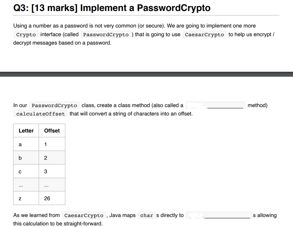 Solved Q1 5 Marks Cryptography Interface To Support Di Chegg Com