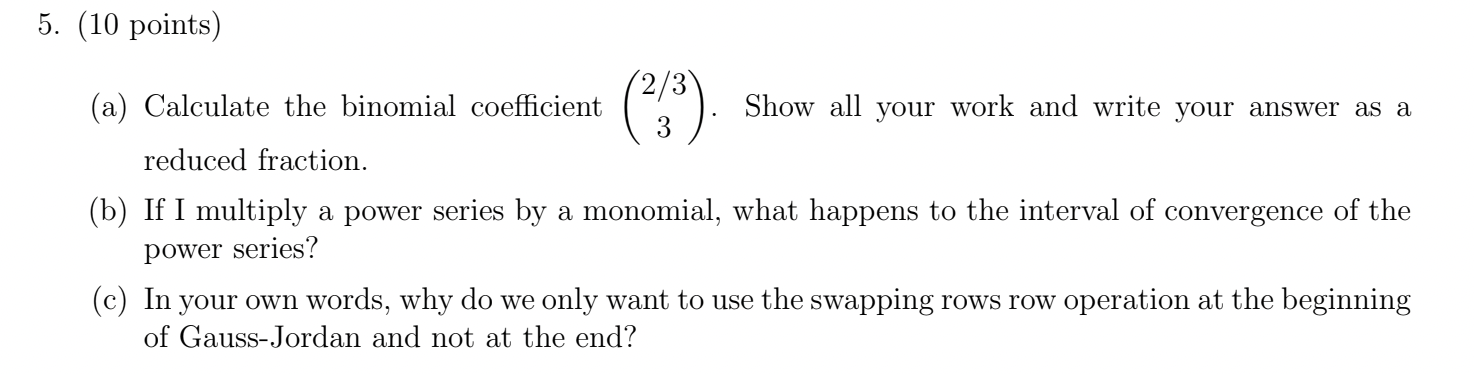 Solved (a) Calculate the binomial coefficient (2/33). Show | Chegg.com