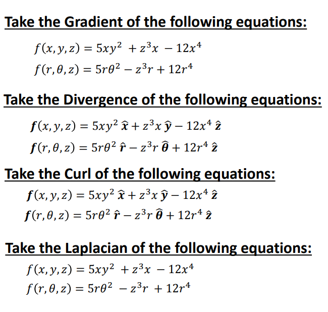 Take The Gradient Of The Following Equations F X Y Chegg Com