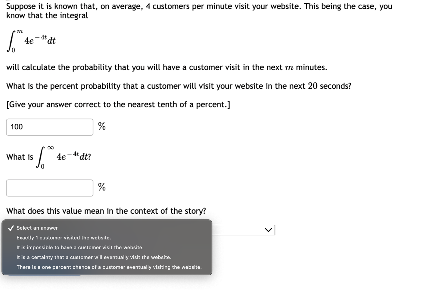 Solved Suppose It Is Known That, On Average, 4 Customers Per | Chegg.com