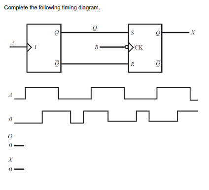 Solved Complete the following timing diagram. - ! ! | Chegg.com