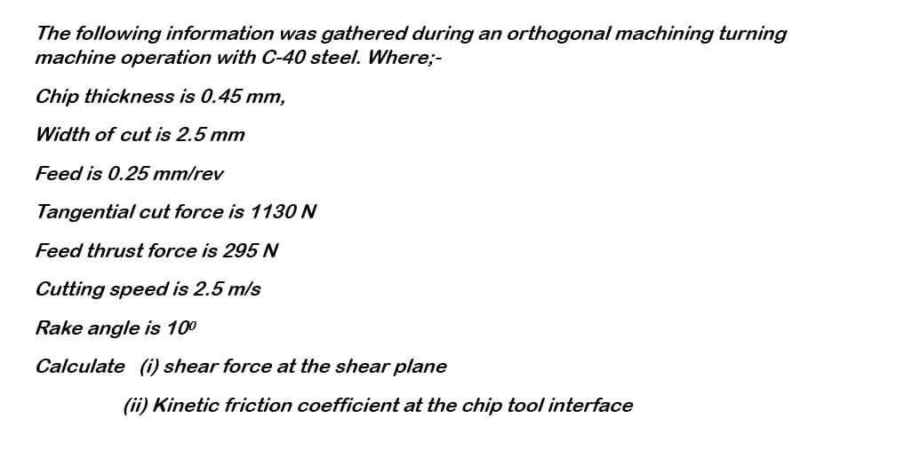 Solved The following information was gathered during an | Chegg.com